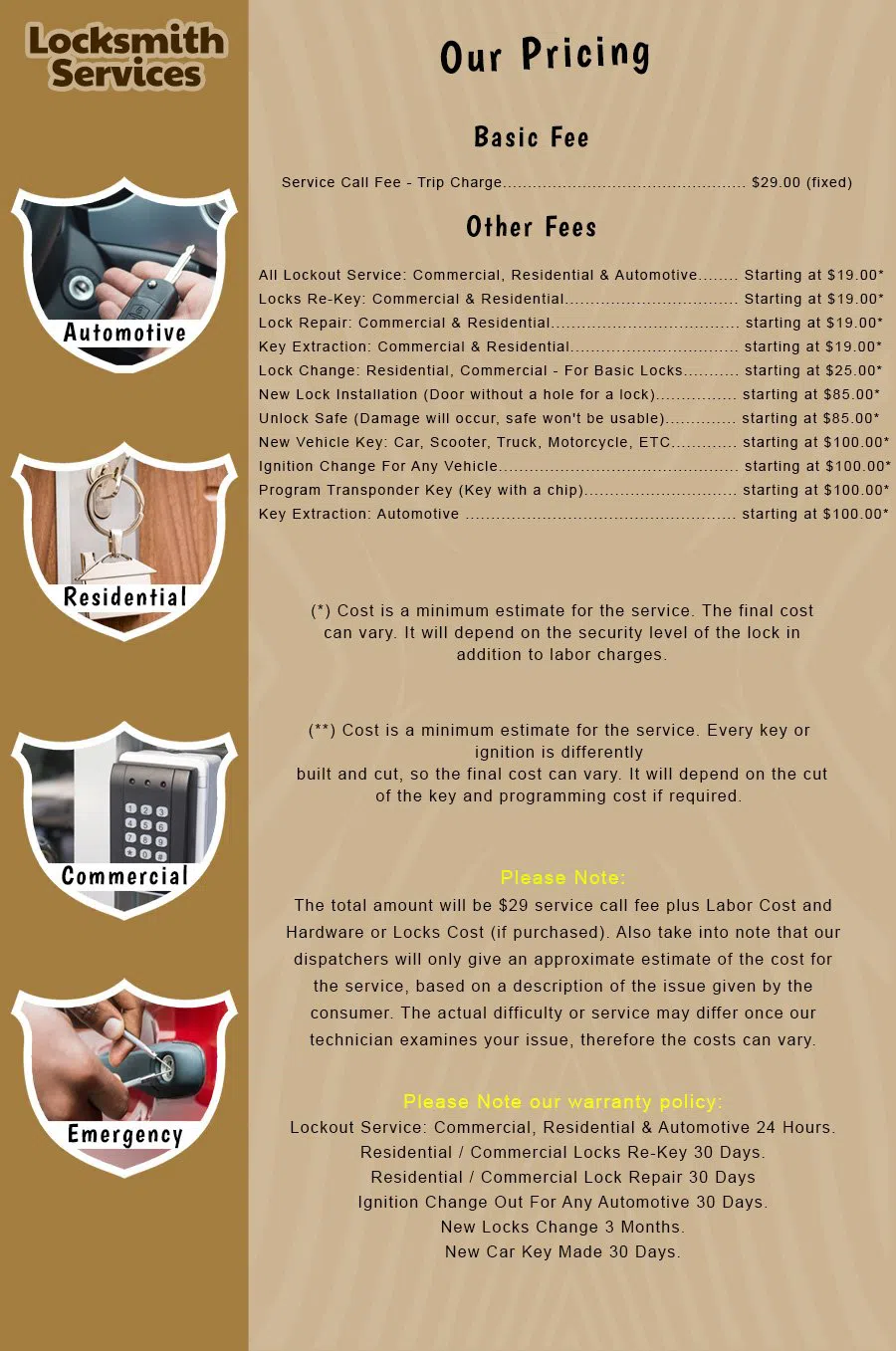 Cape Coral FL Lock Key Store Cape Coral, FL 239-319-2771